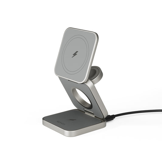 EPICO – UltraBase 3in1 Mag+ összecsukható vezeték nélküli töltőállomás - titán - iSTYLE HU