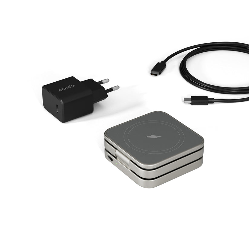 EPICO – UltraBase 3in1 Mag+ összecsukható vezeték nélküli töltőállomás - titán - iSTYLE HU