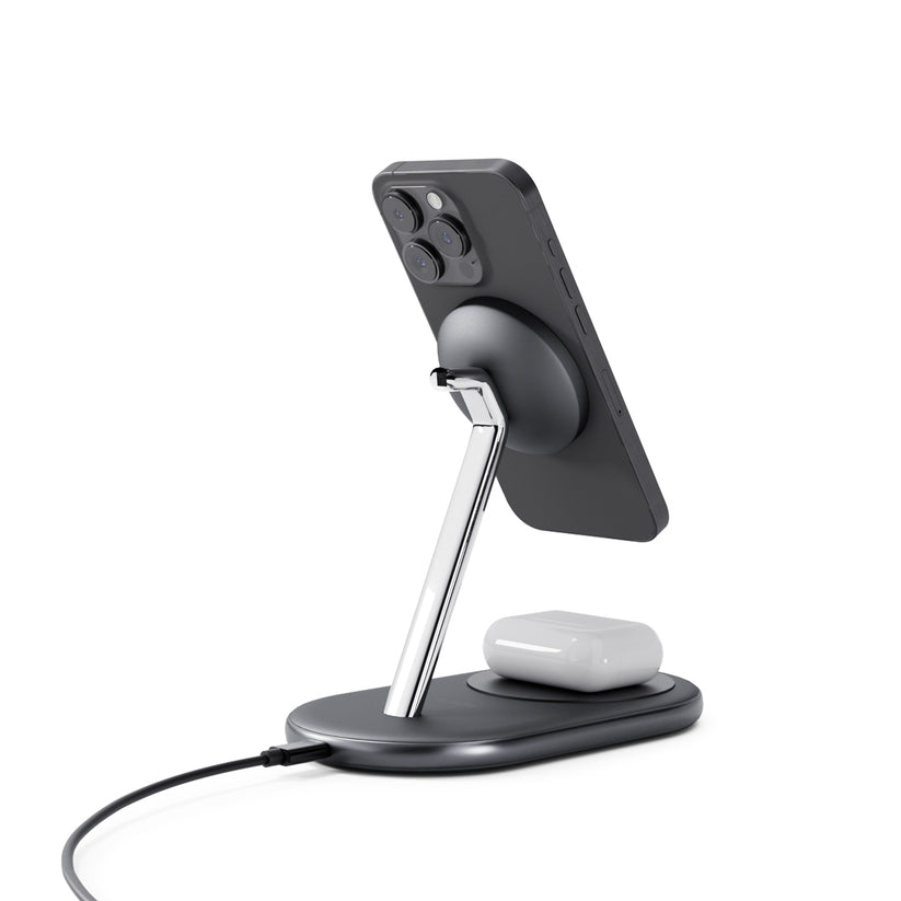 EPICO – UltraBase 2in1 Qi2 Mag+ MagSafe kompatibilis töltőállomás - fekete - iSTYLE HU