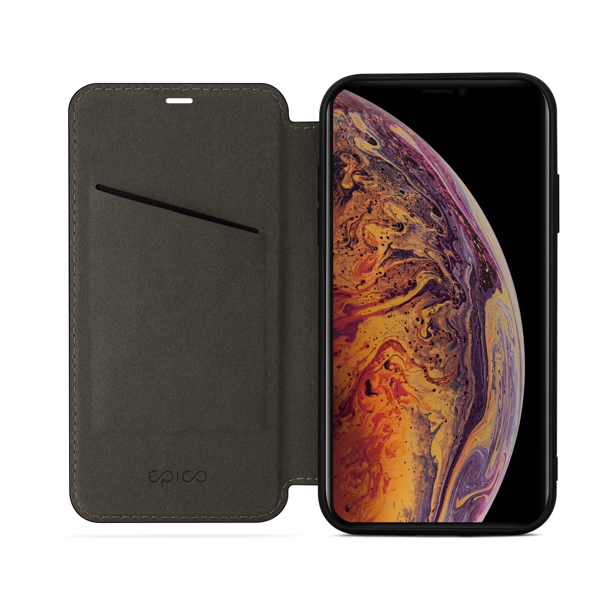 EPICO – iPhone XS Max kinyitható tok – fekete (Guarantee Program) - iSTYLE HU