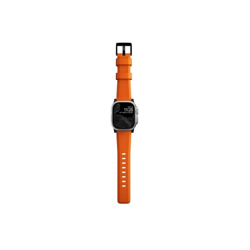 Nomad – Apple Watch Utlra Robosztus szíj ( 42/44/45/49 mm) - narancs/fekete - iSTYLE HU