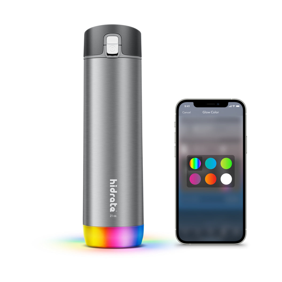 HidrateSpark STEEL – 620 ml-es kulacs szálcsiszolt rozsdamentes acélból - Ezüst - iSTYLE HU