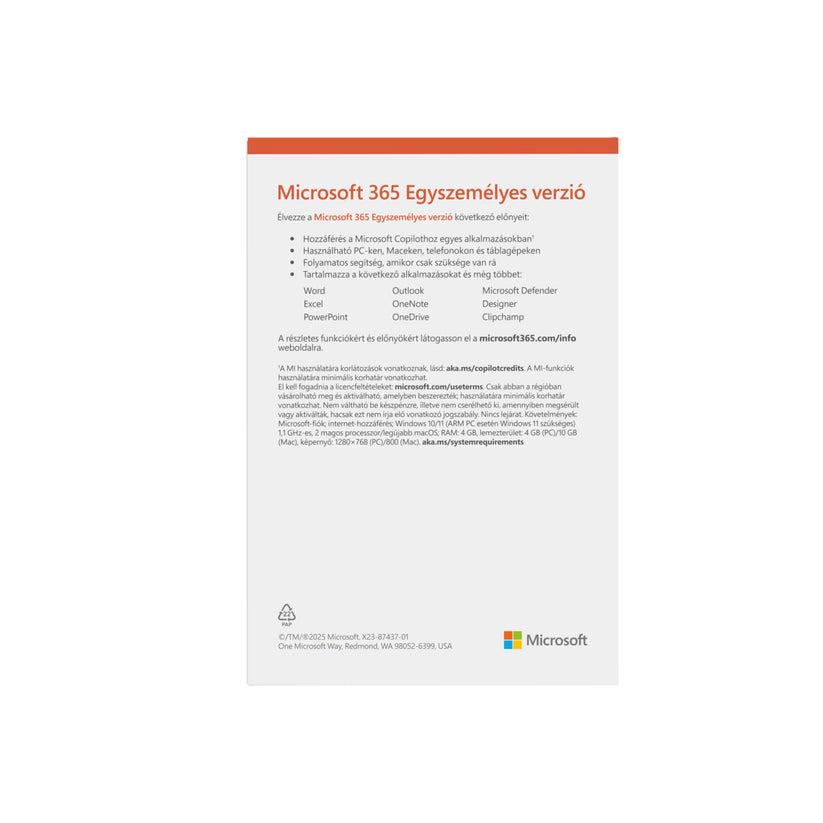Microsoft – 365 egyszemélyes csomag (1 év) - iSTYLE HU