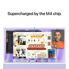 24 hüvelykes iMac Retina 4,5K kijelzővel: Apple M4 chip 8 magos CPU-val és 8 magos GPU-val, 256GB SSD, 24GB RAM, Magic Mouse, Magic Keyboard - magyar - lila CTO