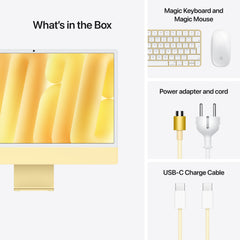 24 hüvelykes iMac Retina 4,5K kijelzővel: Apple M4 chip 8 magos CPU-val és 8 magos GPU-val, 256GB SSD, 24GB RAM, Magic Mouse, Magic Keyboard Touch ID-val és számbillentyűzettel – nemzetközi angol - sárga CTO - iSTYLE.hu