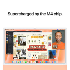 24 hüvelykes iMac Retina 4,5K kijelzővel: Apple M4 chip 10 magos CPU-val és 10 magos GPU-val, 2TB SSD, 24GB RAM, Magic Mouse, Magic Keyboard Touch ID-val - nemzetközi angol - narancs CTO