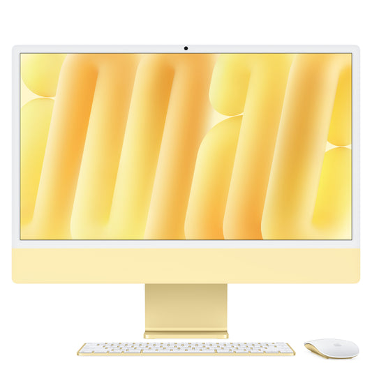 24 hüvelykes iMac Retina 4,5K kijelzővel: Apple M4 chip 10 magos CPU-val és 10 magos GPU-val, 512GB SSD, 32GB RAM, Nano-texturált üveg, Magic Mouse, Magic Keyboard Touch ID-val és számbillentyűzettel – magyar - sárga CTO