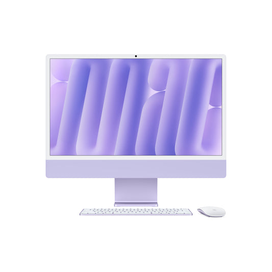 iMac 24” – M4 chip 10 magos CPU-val, 10 magos GPU-val, 24 GB egyesített memória, 512 GB - lila - iSTYLE HU