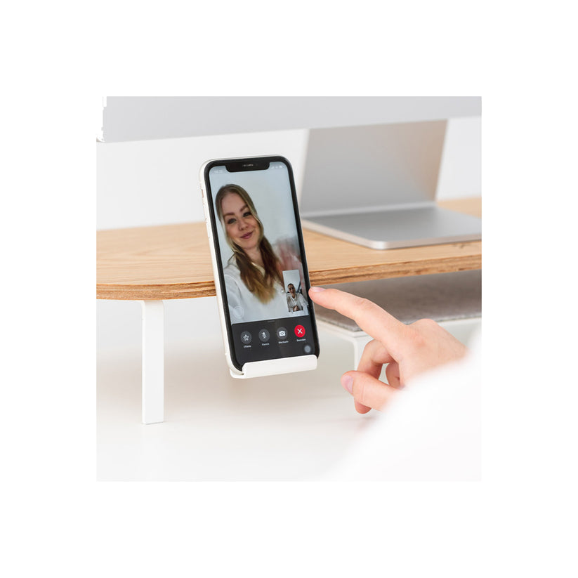 Woodcessories – Telefontartó monitor állványhoz - fehér - iSTYLE HU