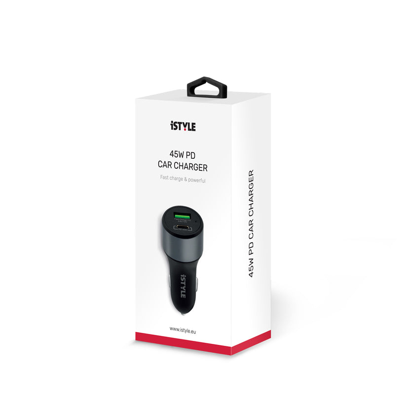 iSTYLE - 45W PD autós töltő - asztroszürke - iSTYLE HU
