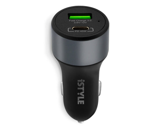 iSTYLE - 45W PD autós töltő - asztroszürke - iSTYLE HU