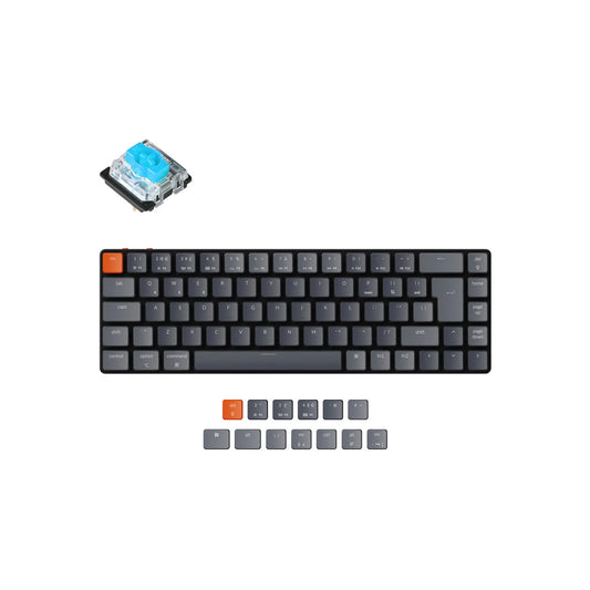 Keychron – K7 nemzetközi angol mechanikus billentyűzet - RGB, Bluetooth, alumínium váz - Gateron Blue switch - iSTYLE HU