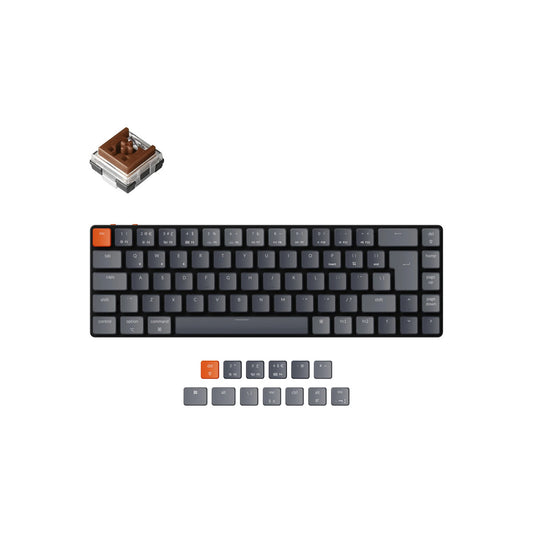 Keychron – K7 nemzetközi angol mechanikus billentyűzet - RGB, Bluetooth, alumínium váz - Hot-swap Optical Brown switch - iSTYLE HU