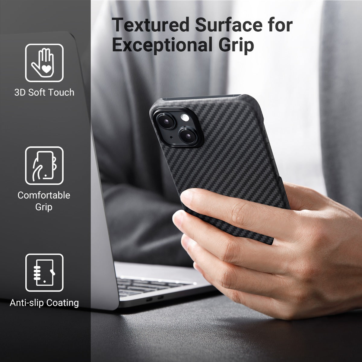 Pitaka MagEZ 3 1500D case, black/grey- iPhone 14 Plus - iSTYLE HU
