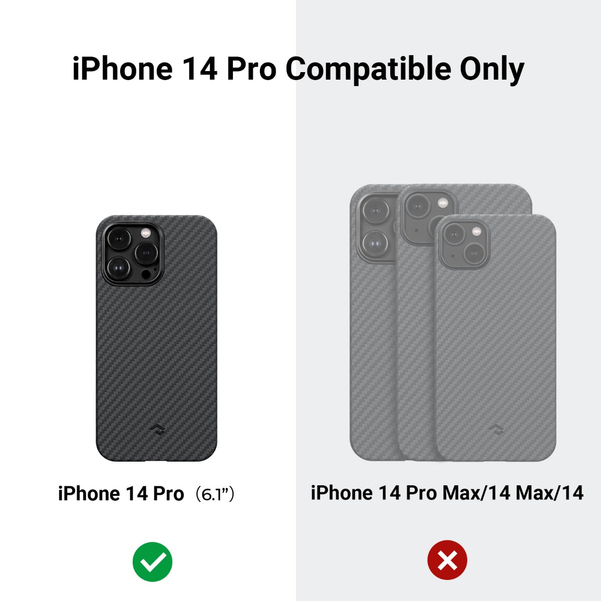 Pitaka MagEZ 3 1500D case, black/grey - iPh 14 Pro - iSTYLE HU