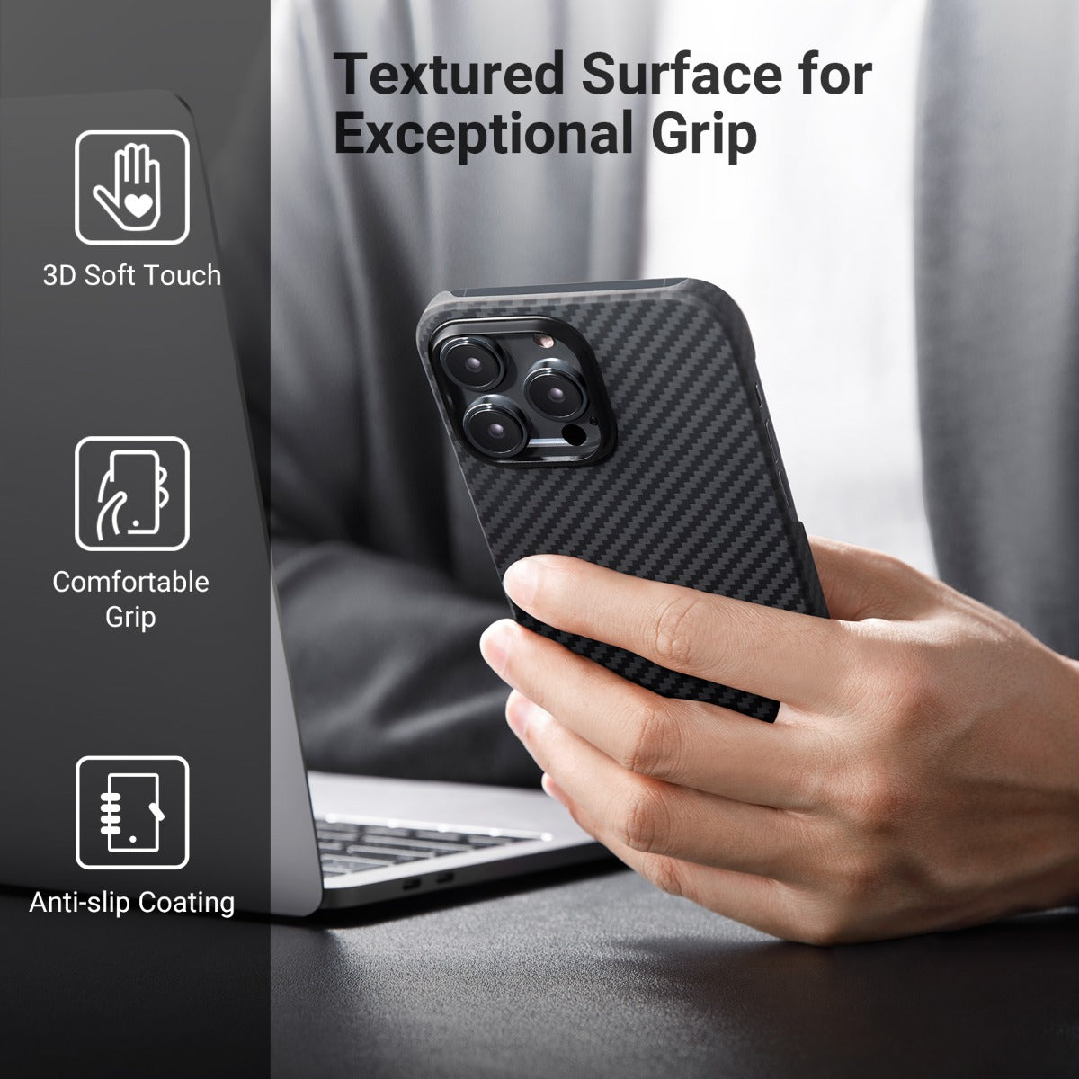 Pitaka MagEZ 3 1500D case, black/grey - iPhone 14 Pro Max - iSTYLE HU