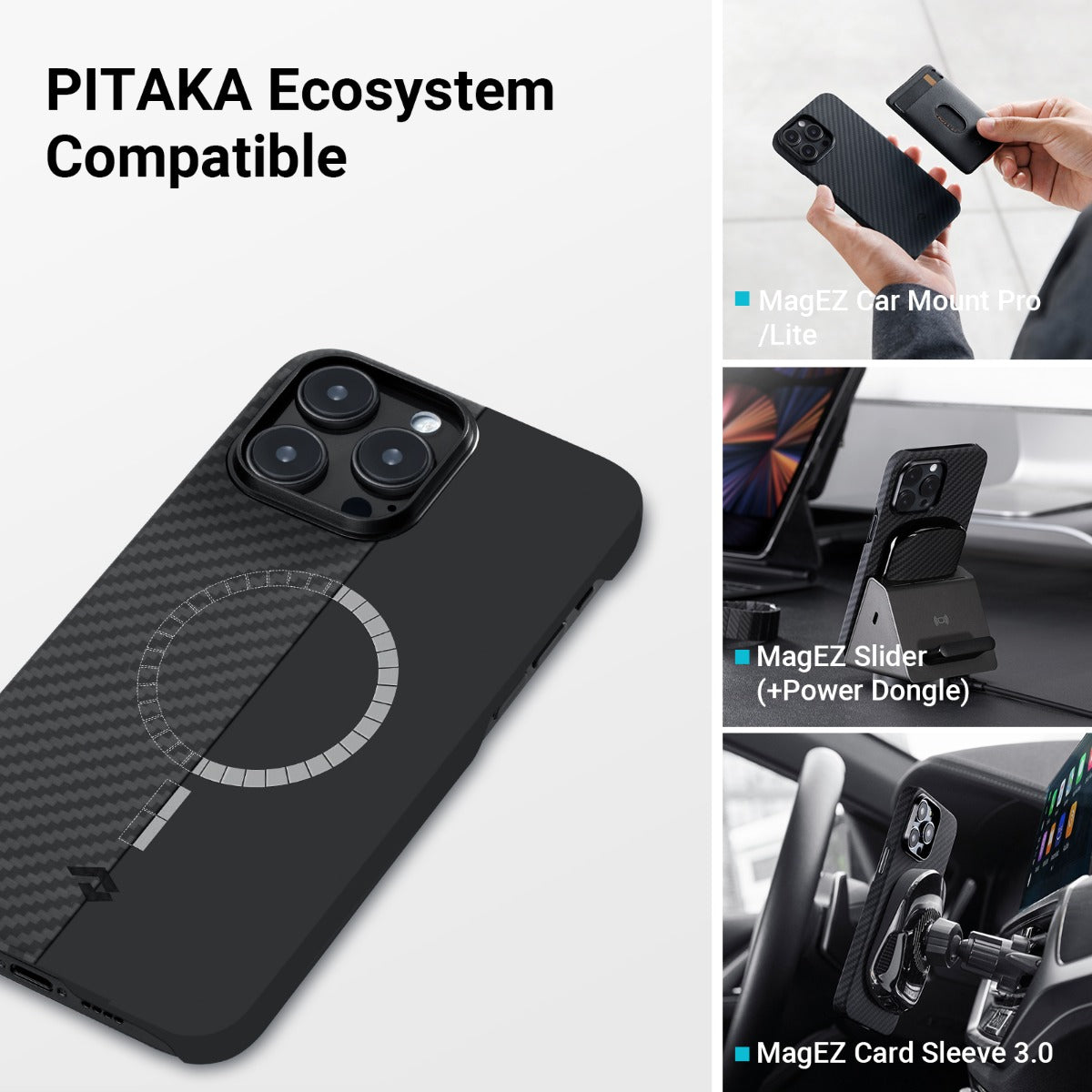 Pitaka MagEZ 3 1500D case, black/grey - iPhone 14 Pro Max - iSTYLE HU