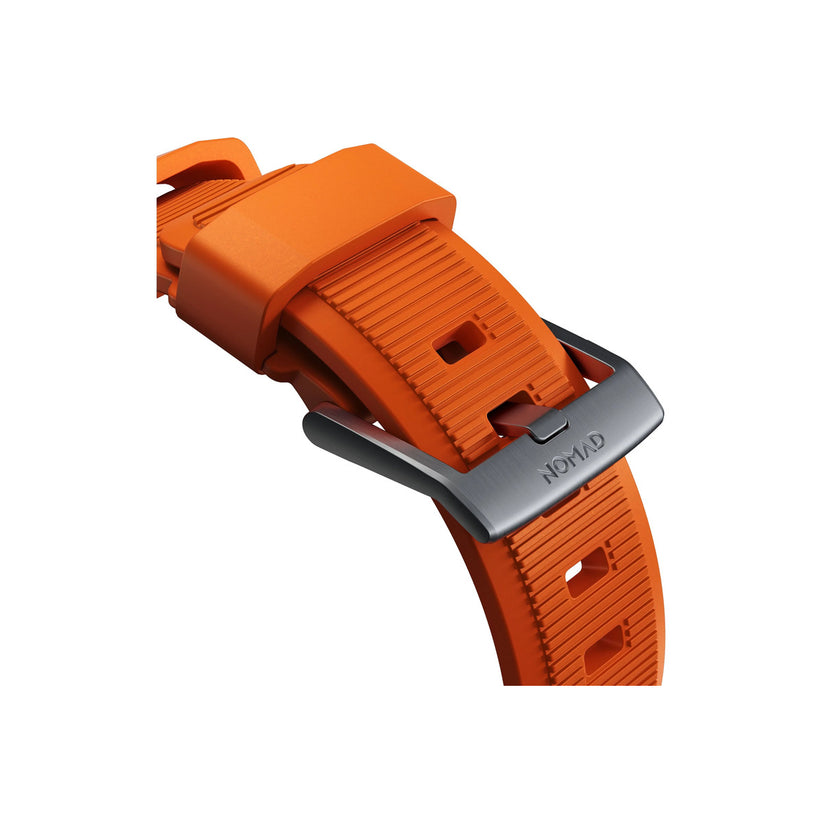 Nomad – Apple Watch Utlra Robosztus szíj ( 42/44/45/49 mm) - narancs/ezüst - iSTYLE HU