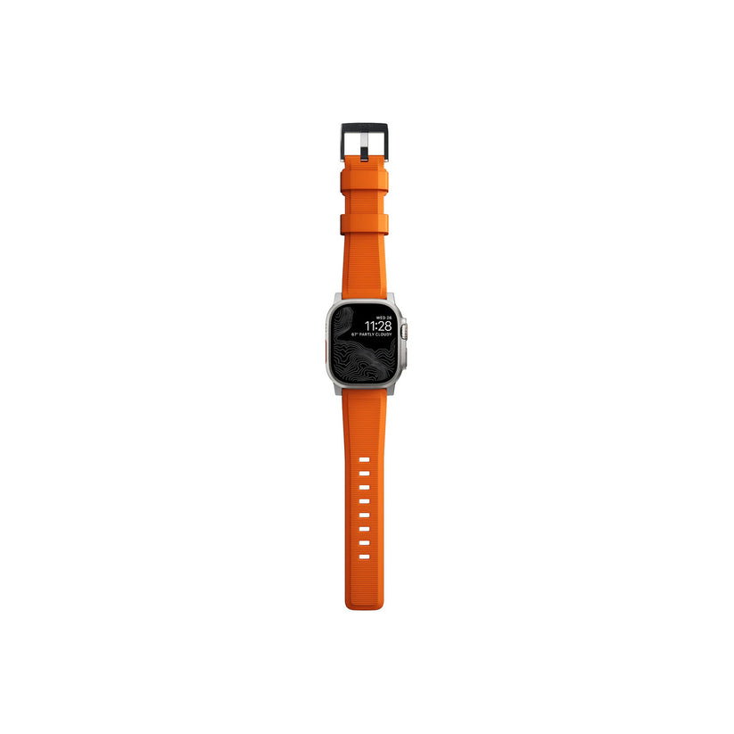 Nomad – Apple Watch Utlra Robosztus szíj ( 42/44/45/49 mm) - narancs/ezüst - iSTYLE HU