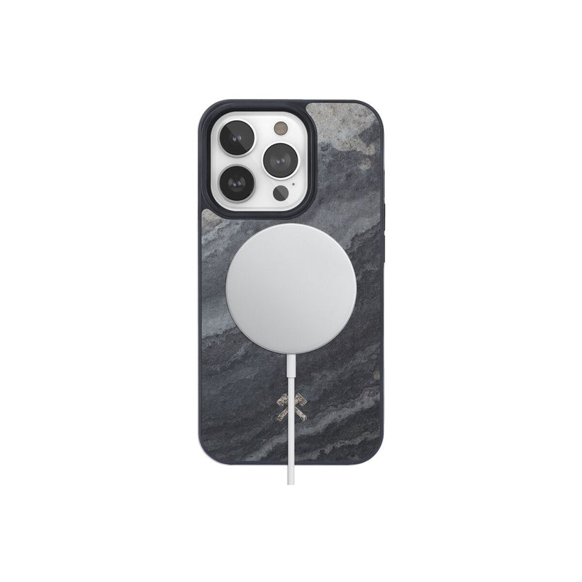 Woodcessories – Bumper Magsafe iPhone 14 Pro tok - szürke palakő - iSTYLE HU