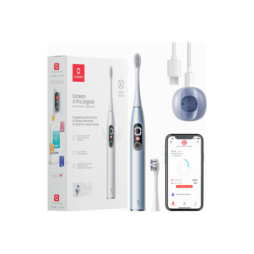 Oclean X Pro Digital szónikus elektromos okos fogkefe - Ezüst - iSTYLE HU