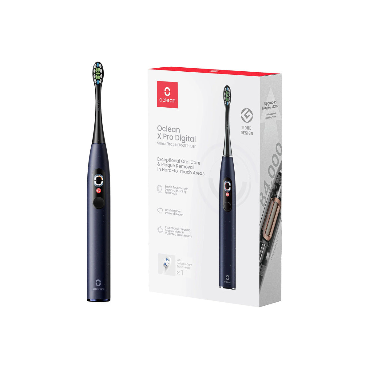 Oclean – X Pro Digital szónikus elektromos okos fogkefe - Sötétkék - iSTYLE HU