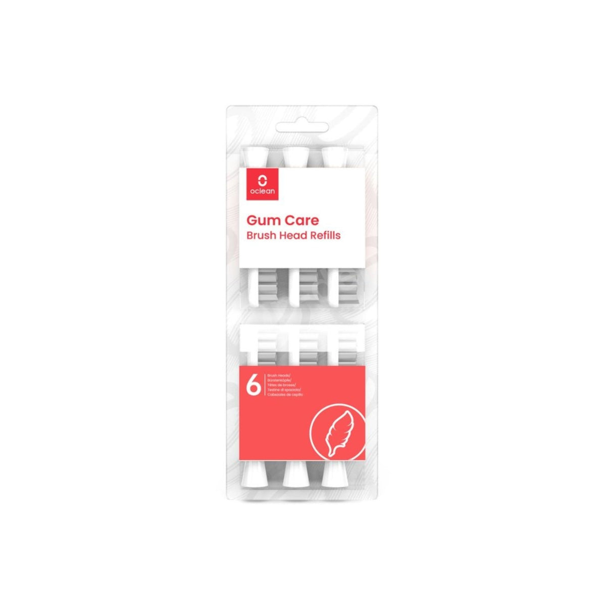 Oclean – GUM CARE, 6 darabos fogkefe pótfej - fehér - iSTYLE HU