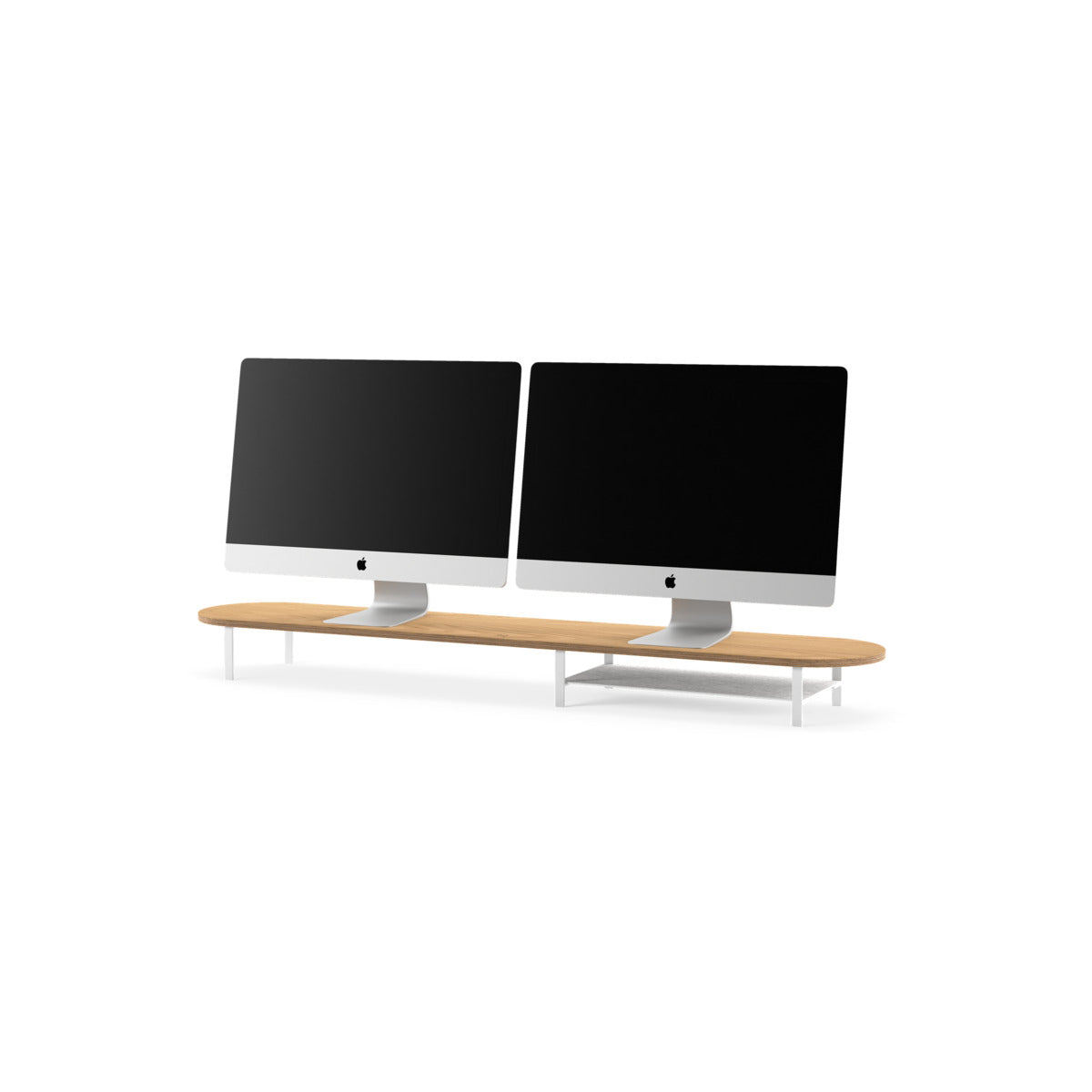 Woodcessories – Dupla Monitorálvány polccal - tölgy - iSTYLE HU
