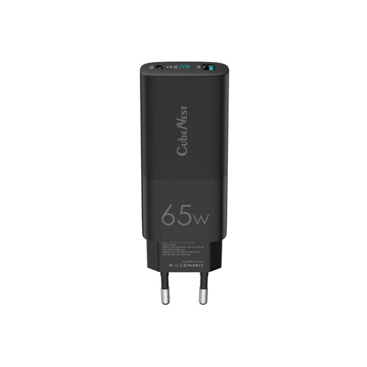 CubeNest – S3D0 - GaN PD 65W háromportos hálózati adapter - fekete - iSTYLE HU