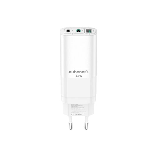 CubeNest – S3D0 - GaN PD 65W háromportos hálózati adapter - fehér - iSTYLE HU