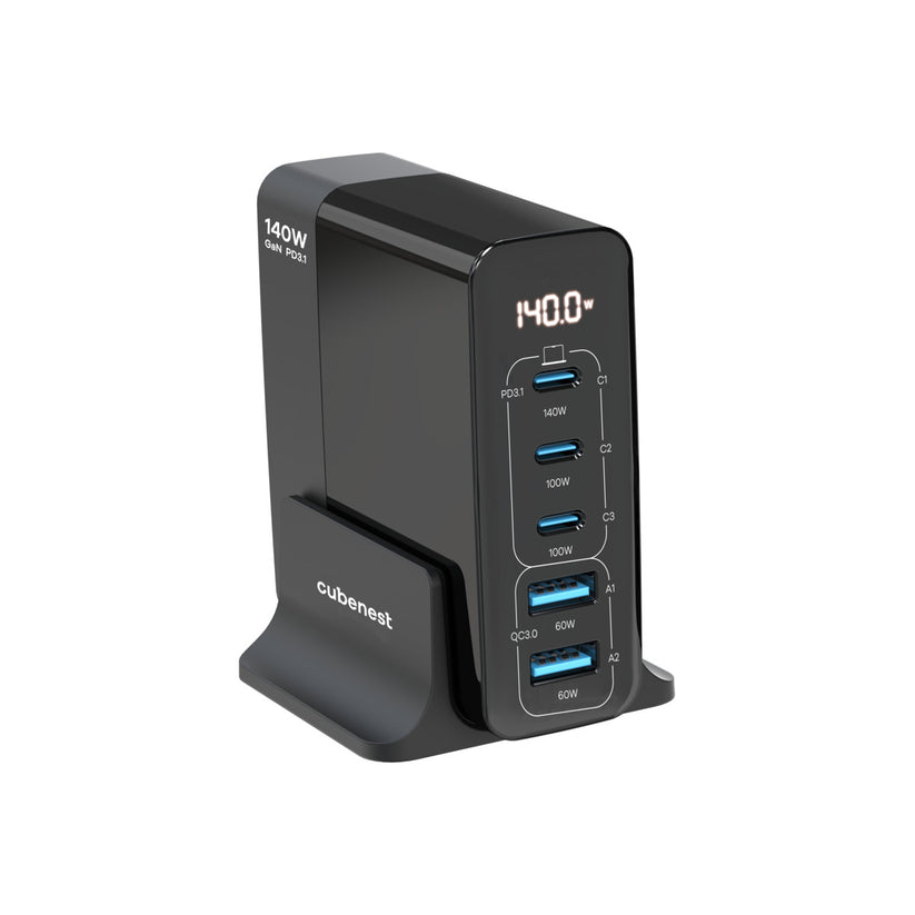 Cubenest – PD GaN töltő 140W S5D0 - fekete - iSTYLE HU