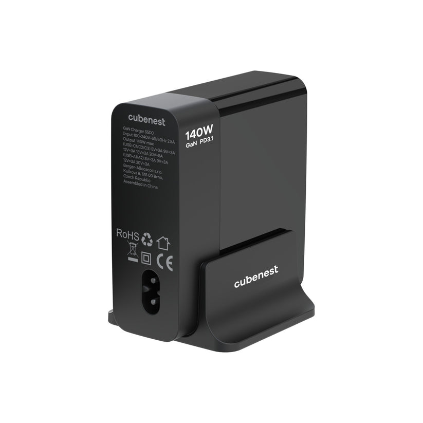 Cubenest – PD GaN töltő 140W S5D0 - fekete - iSTYLE HU