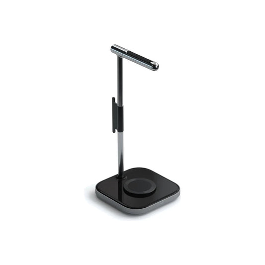 Satechi – 2-IN-1 Headphone Stand w Wireless Charger USB-C - asztroszürke - iSTYLE HU