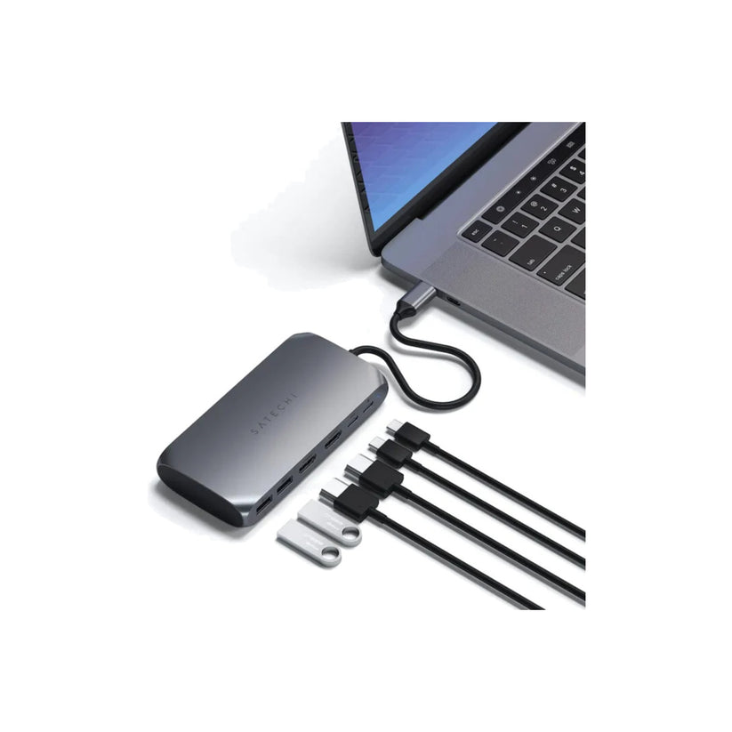 Satechi Aluminium USB-C Multimedia Adapter M1 -szürke - iSTYLE HU
