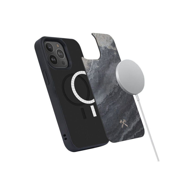 Woodcessories – Bumper Magsafe iPhone 14 Pro tok - szürke palakő - iSTYLE HU