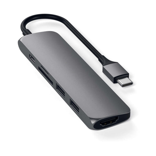 Satechi – TYPE-C Slim Multimedia Adapter V2 - asztroszürke - iSTYLE HU