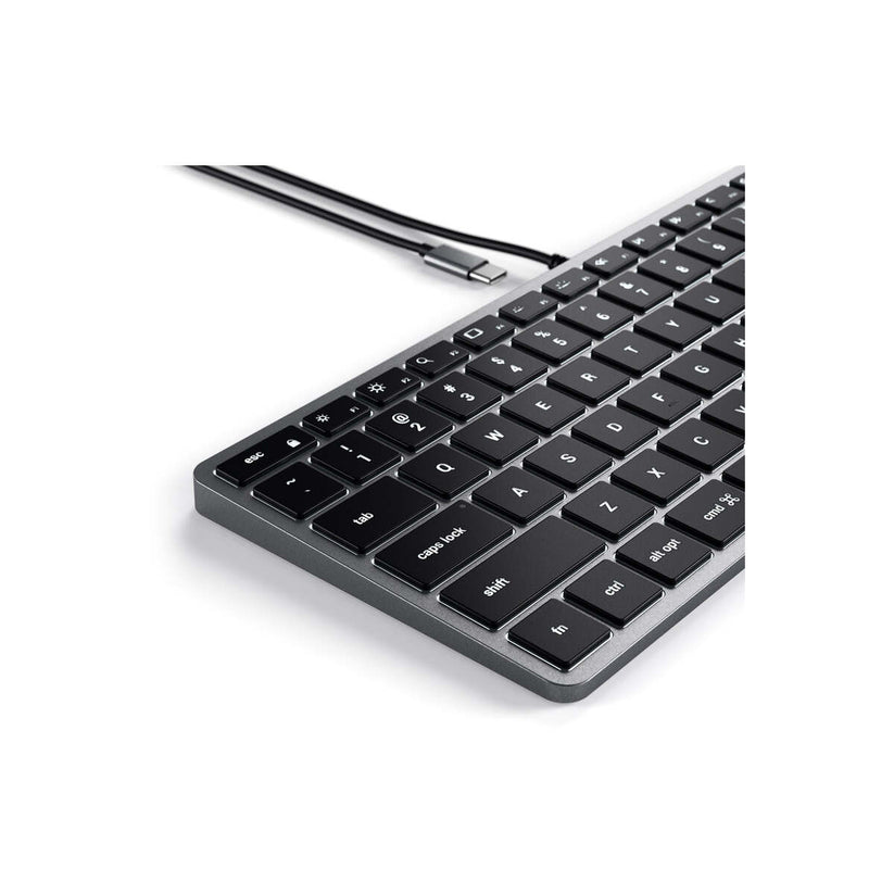 Satechi – Slim W1 USB-C vezetékes billentyűzet - US - asztroszürke - iSTYLE HU