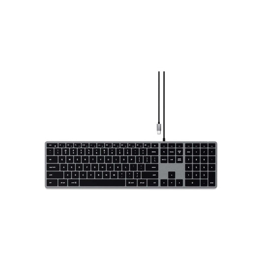 Satechi – Slim W3 USB-C vezetékes billentyűzet - US - asztroszürke - iSTYLE HU