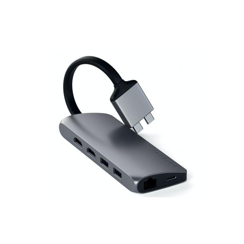 Satechi – TYPE-C Dual Multimedia Adapter - asztroszürke - iSTYLE HU