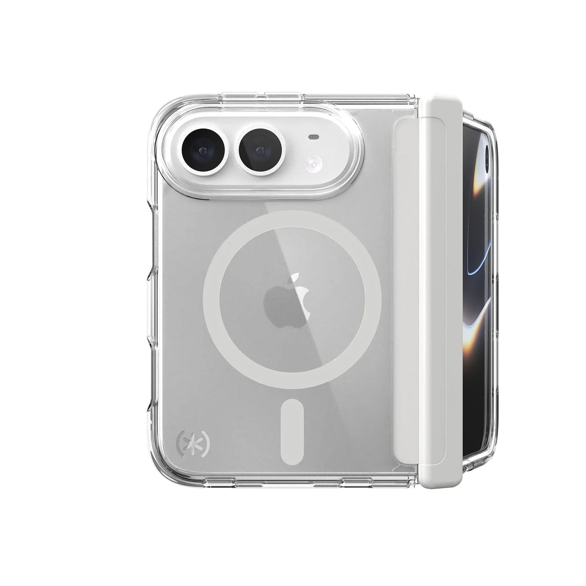 Speck Presidio Perfect Clear Fold + MagSafe case for iPhone Duo - átlátszó