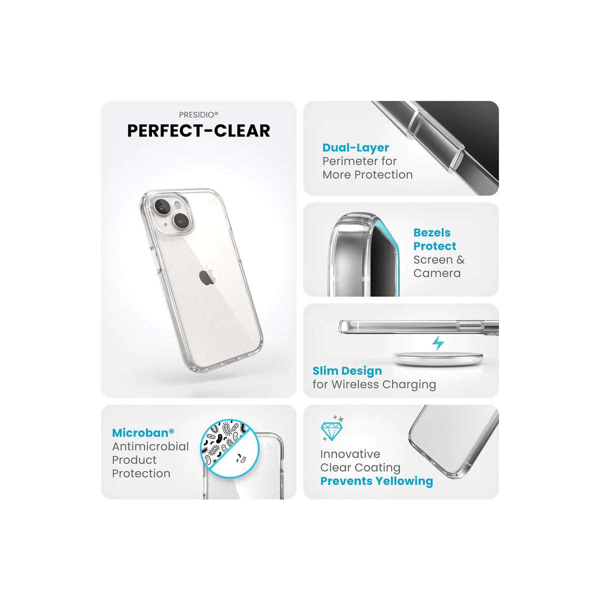 Speck – Presidio Perfect Clear iPhone 15 / 14 / 13 tok - átlátszó - iSTYLE HU