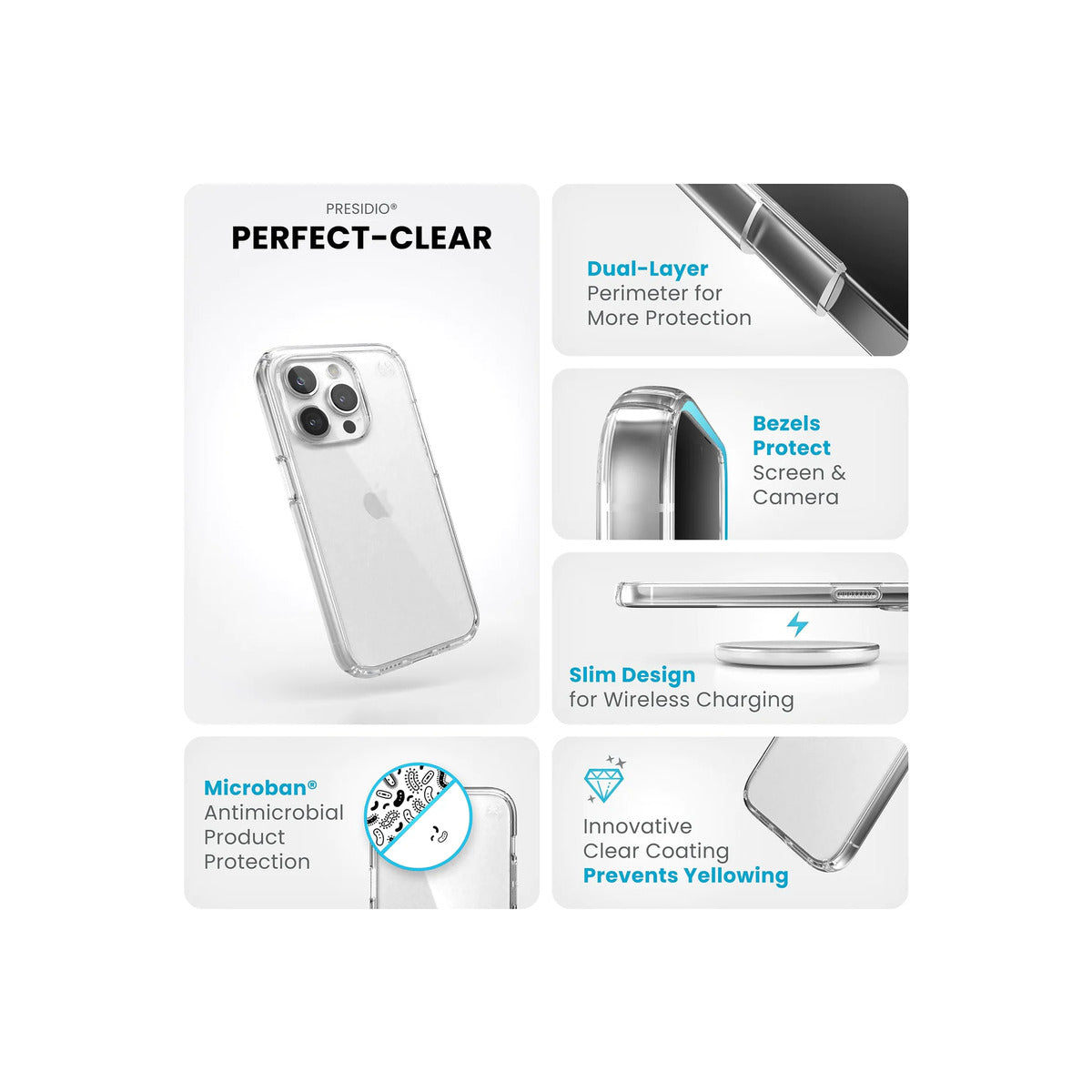 Speck – Presidio Perfect Clear iPhone 15 Pro tok - átlátszó - iSTYLE HU
