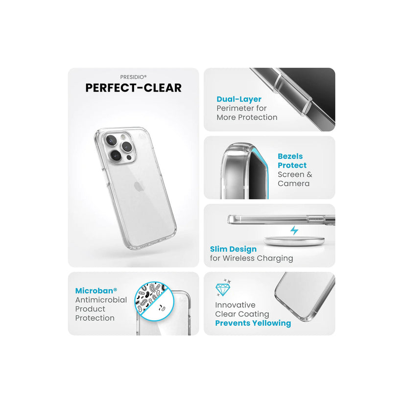 Speck – Presidio Perfect Clear iPhone 15 Pro tok - átlátszó - iSTYLE HU
