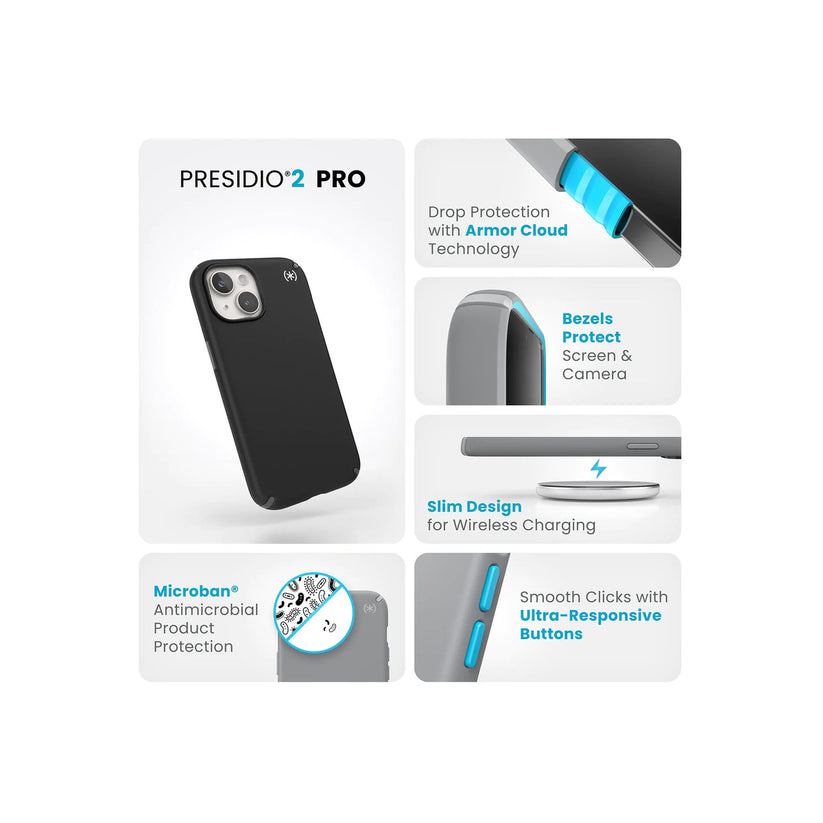 Speck – Presidio2 Pro iPhone 15 / 14 / 13 tok - fekete - iSTYLE HU