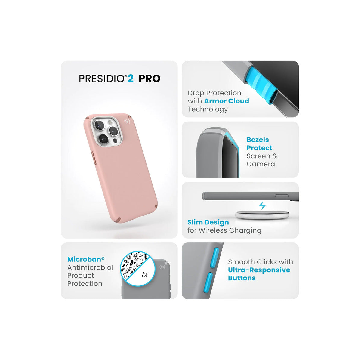 Speck – Presidio2 Pro iPhone 15 Pro tok - rózsaszín - iSTYLE HU