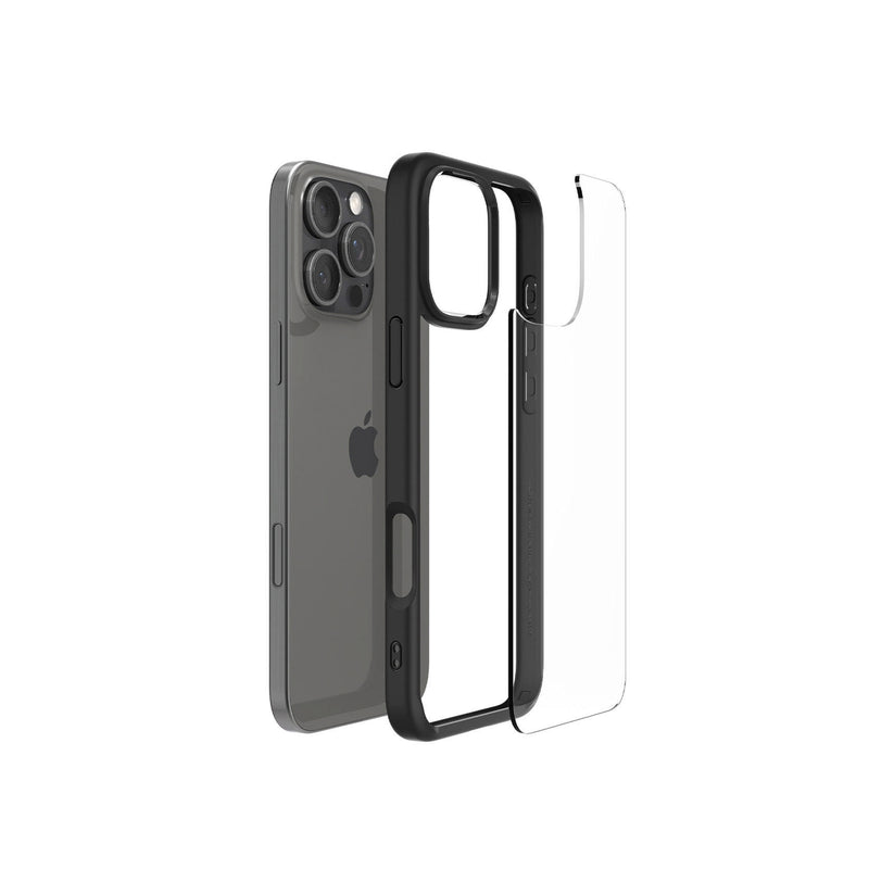 Spigen – Crystal Hybrid iPhone 16 Pro Max tok - matt fekete - iSTYLE HU