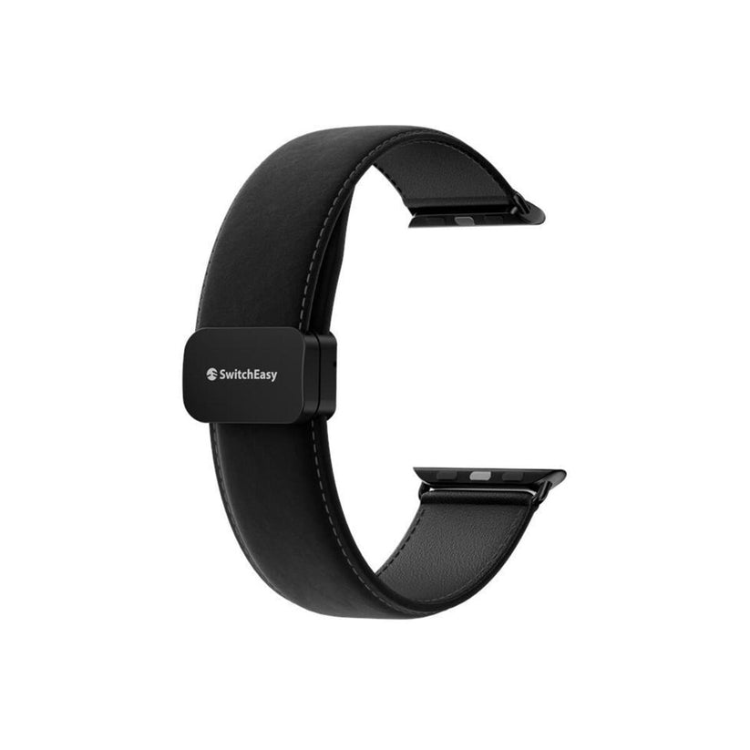 SwitchEasy – Classic Bőr Apple Watch Szíj - 42/44/45mm - Fekete - iSTYLE HU