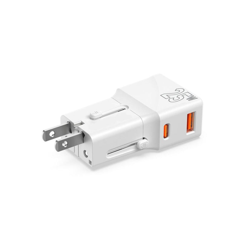 Mobile Origin – 25W-os utazó adapter (EU/US/UK/AU) - fehér - iSTYLE HU