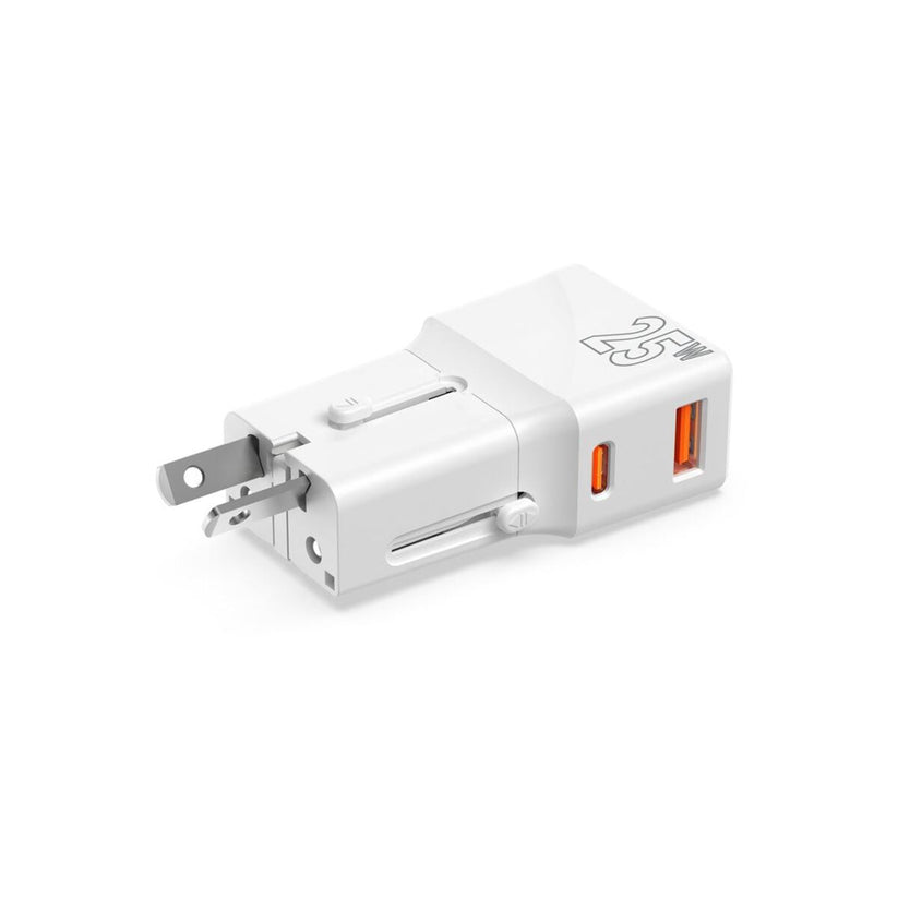 Mobile Origin – 25W-os utazó adapter (EU/US/UK/AU) - fehér - iSTYLE HU