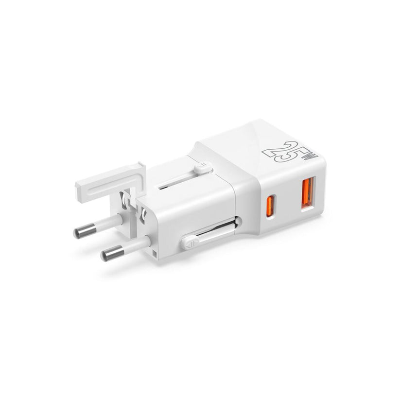 Mobile Origin – 25W-os utazó adapter (EU/US/UK/AU) - fehér - iSTYLE HU